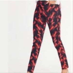 Old Navy Pixie Ankle Pants Size 4 Lobster Print